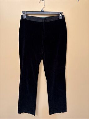 Lauren Ralph Lauren Black Straight Leg Corduroy Pants